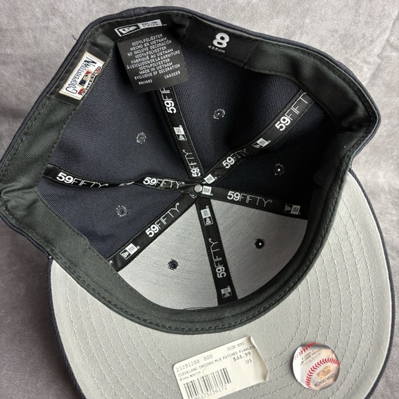Cleveland Guardians New Era 59Fifty‎ Hat Fitted 8 Black World Series 1995 NEW - Picture 7 of 7